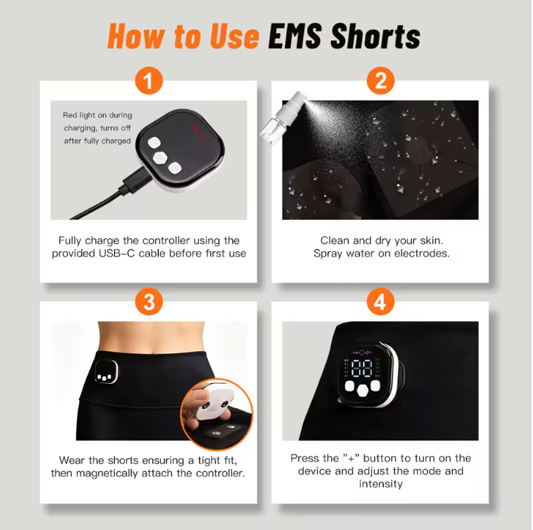 Short EMS de Recuperación Muscular — Activa tus músculos y da firmeza a tus glúteos.