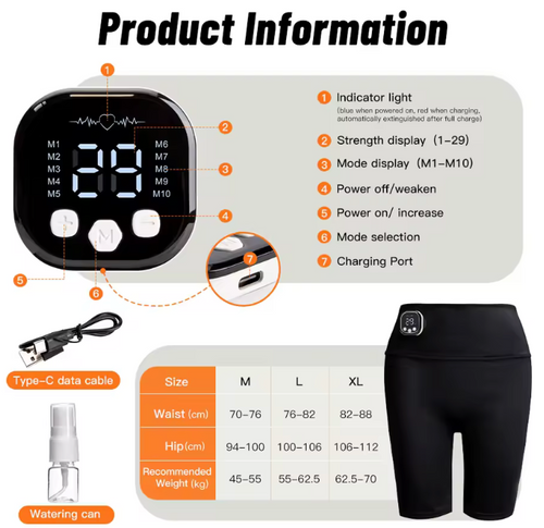 Short EMS de Recuperación Muscular — Activa tus músculos y da firmeza a tus glúteos.